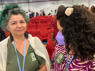Angela Maria Feitosa Mendes at COP 27, after the speech of Lula Da Silva, president elect of Brazil
