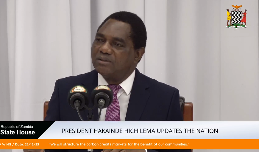 “We will structure carbon credit markets for the benefit of our communities”- Hakainde Hichelema President of Zambia